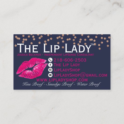 唇/LipSense/MUA/キスの名刺 名刺 (裏面)