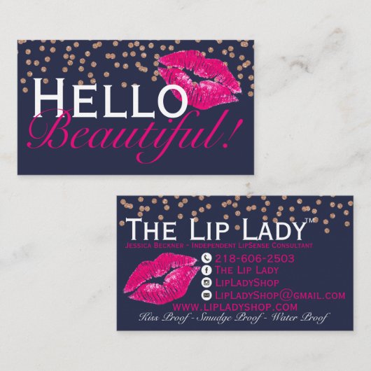 唇/LipSense/MUA/キスの名刺 名刺 (正面/裏面)