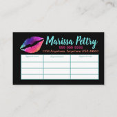 唇Rainvow、メーキャップアーティスト、アポイントメント 名刺 (裏面)