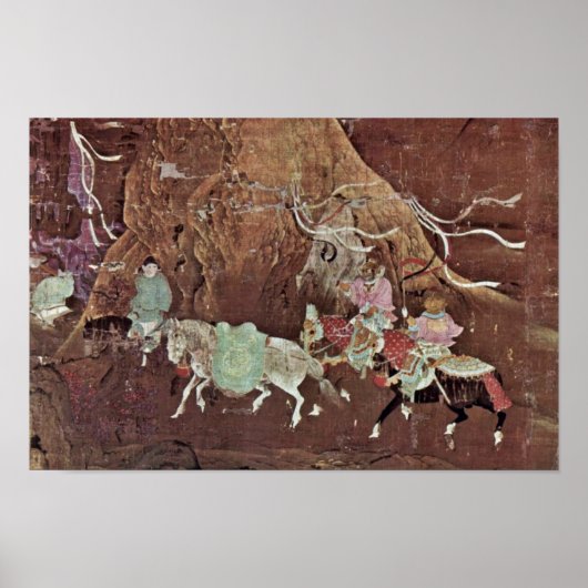 唐の玄宗の朝貢馬 ポスター (正面)