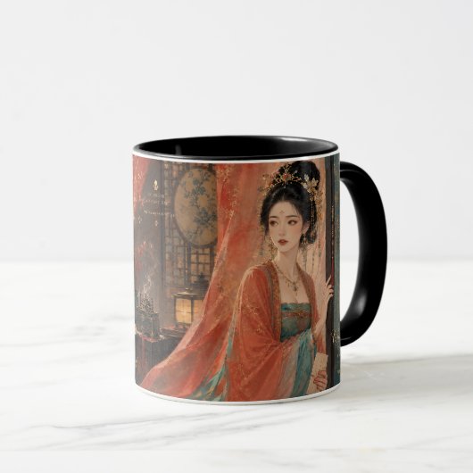 唐帝国宮殿絵画スクロール マグカップ (正面右)