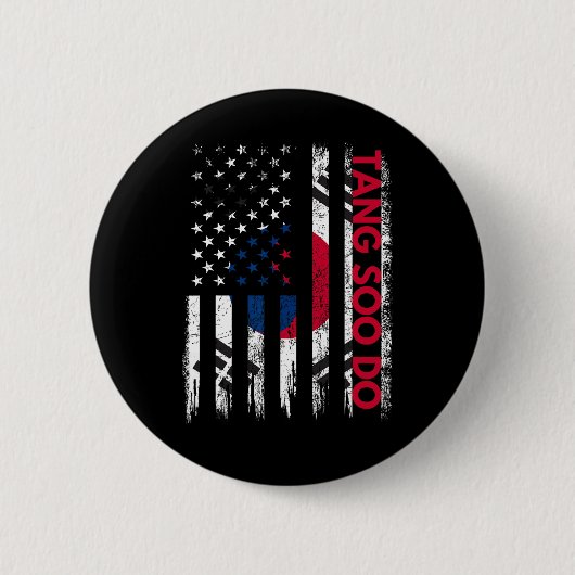 唐祖堂空手武術芸術育成韓国Fl 缶バッジ (正面)