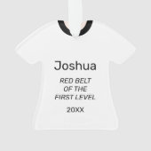 唐祖堂赤ベルト1階パーソナライズされた オーナメント (裏面)