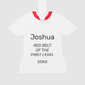 唐祖堂赤ベルト1階パーソナライズされた オーナメント (裏面)