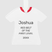 唐祖堂Gup 2赤ベルトパーソナライズされた オーナメント (裏面)