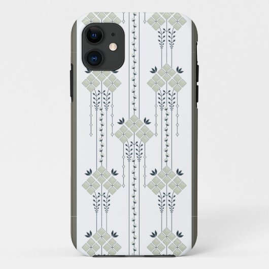 唐草の花と巻きひげの模様 Case-Mate iPhoneケース (裏面)