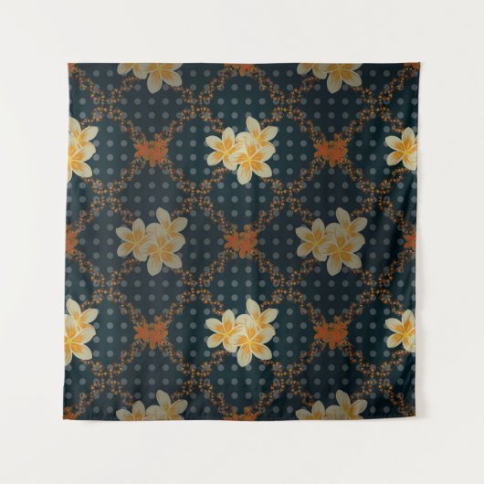 唐草。ヴィンテージラスタ抽象芸術シームレスフローラ タペストリー (正面)