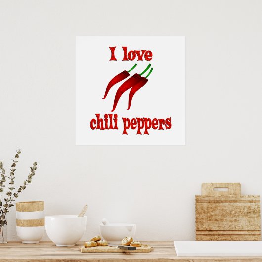 唐辛子が大好き ポスター (キッチン)