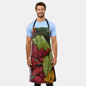 唐辛子と野菜 エプロン (着用した状態)