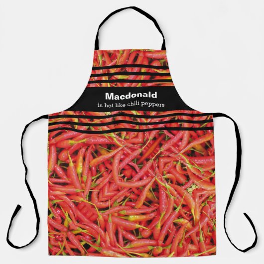 唐辛子のように熱パーソナライズされたい エプロン (正面)