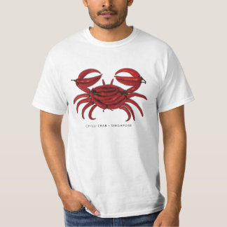 唐辛子のカニ、シンガポール Tシャツ