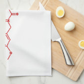 唐辛子のカプサイシンの分子化学式 キッチンタオル (四つ折り)