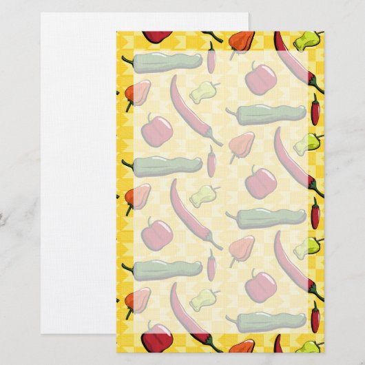 唐辛子の世界 便箋 (正面/裏面)