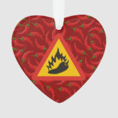 唐辛子の危険信号 オーナメント (正面)