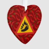 唐辛子の危険信号 オーナメント (正面)