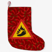 唐辛子の危険信号 スモールクリスマスストッキング (正面)