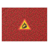 唐辛子の危険信号 テーブルクロス (正面(横))