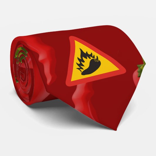 唐辛子の危険信号 ネクタイ (ロール)