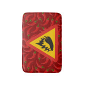 唐辛子の危険信号 バスマット (正面縦)