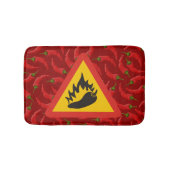 唐辛子の危険信号 バスマット (正面)
