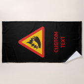 唐辛子の危険信号 ビーチタオル (正面)