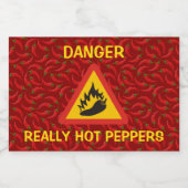 唐辛子の危険信号 フードラベル (シングルラベル)