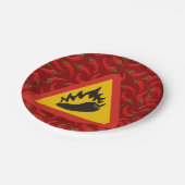 唐辛子の危険信号 ペーパープレート (アングル)