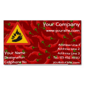 唐辛子の危険信号 マグネット名刺 (正面)