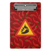 唐辛子の危険信号 ミニクリップボード (正面)