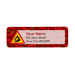 唐辛子の危険信号 ラベル