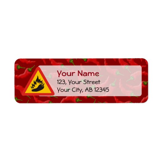 唐辛子の危険信号 ラベル (正面)