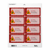 唐辛子の危険信号 ラベル (フルシート)