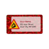 唐辛子の危険信号 ラベル (正面)