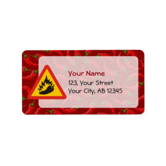 唐辛子の危険信号 ラベル