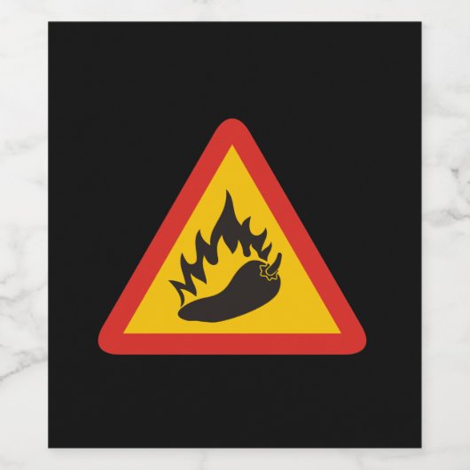 唐辛子の危険信号 ワインラベル (シングルラベル)