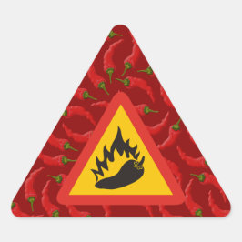 唐辛子の危険信号 三角形シール