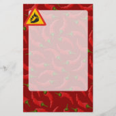 唐辛子の危険信号 便箋 (正面)