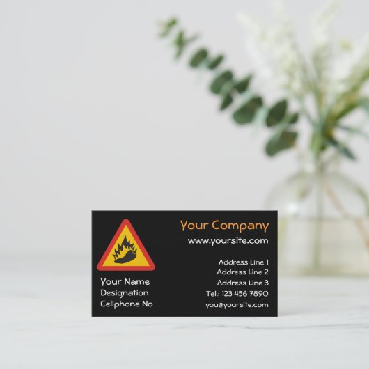 唐辛子の危険信号 名刺 (スタンド正面)