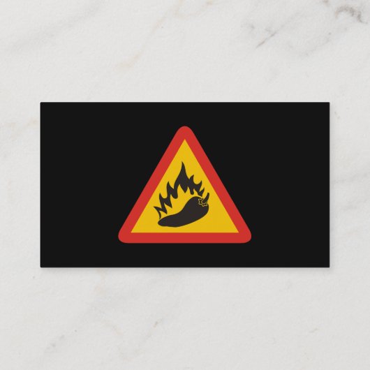 唐辛子の危険信号 名刺 (裏面)