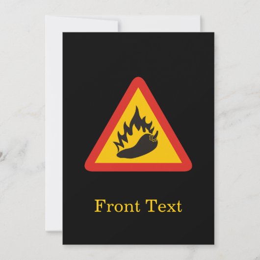 唐辛子の危険信号 招待状 (正面)