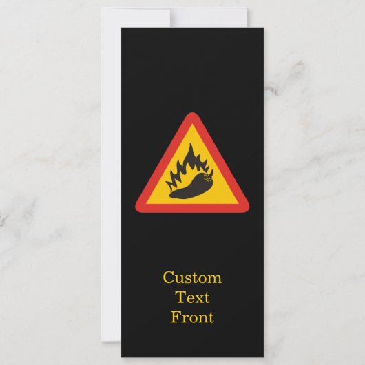 唐辛子の危険信号 招待状 (正面)