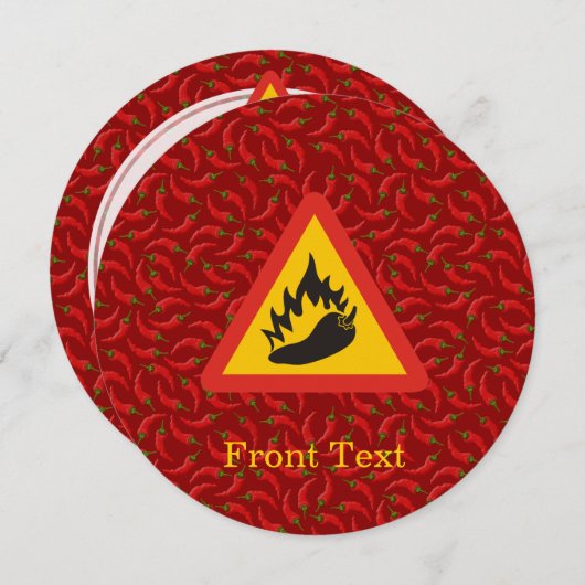 唐辛子の危険信号 招待状 (正面/裏面)