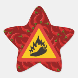 唐辛子の危険信号 星シール