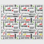 唐辛子の名前パターン | ジャマイカ料理 ラッピングペーパー (フラット)