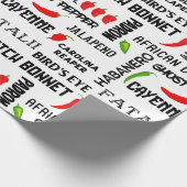 唐辛子の名前パターン | ジャマイカ料理 ラッピングペーパー (角)