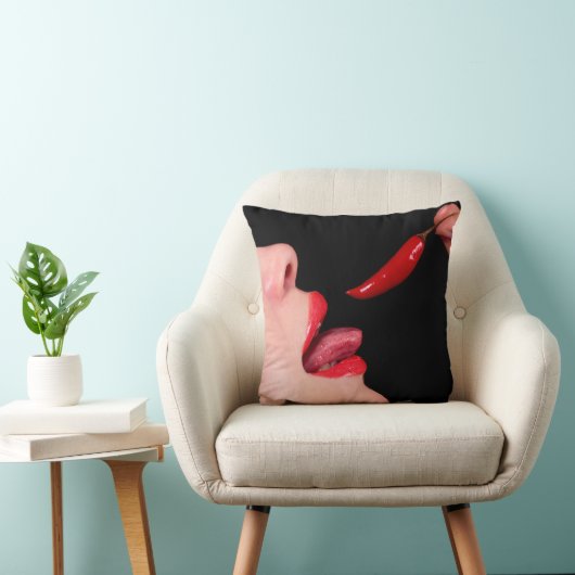 唐辛子の唇 クッション (椅子)