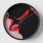 唐辛子の唇 壁時計 (正面)