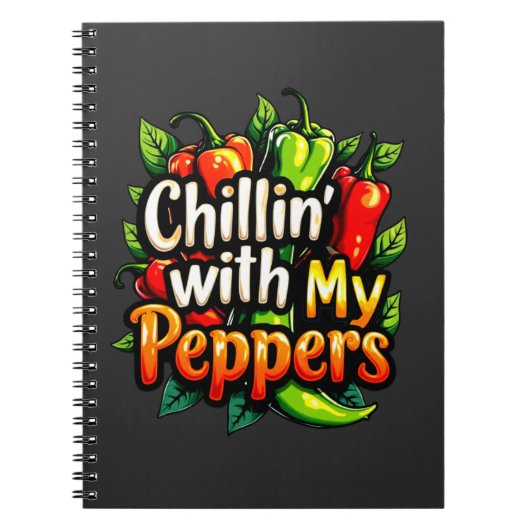 唐辛子の唐辛子 – Chili カラフル Graphic ノートブック (正面)