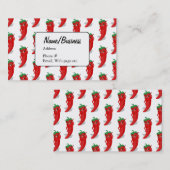 唐辛子の漫画のパターン 名刺 (正面/裏面)