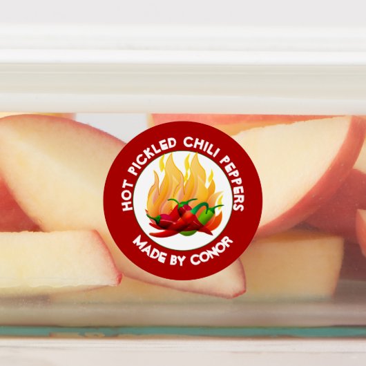 唐辛子の漬け物 ラベル (貼付)